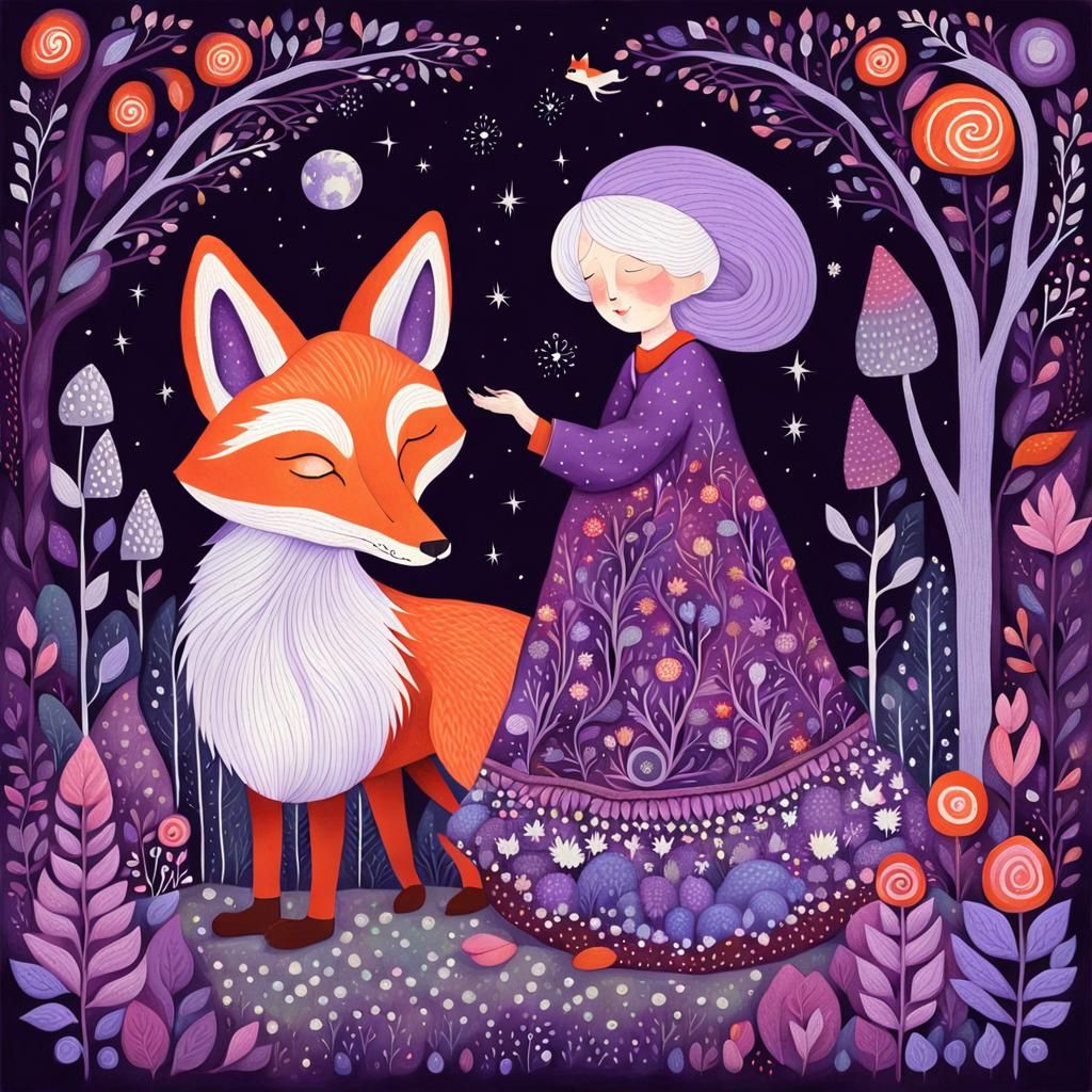 The Old Woman and the Fox  by @undefined