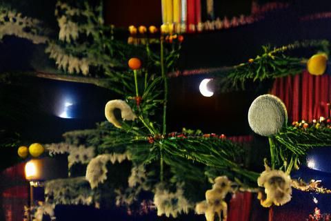 Moon and christmas