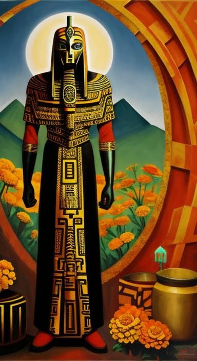 Aztec Expressionism Slenderman/Sphinx