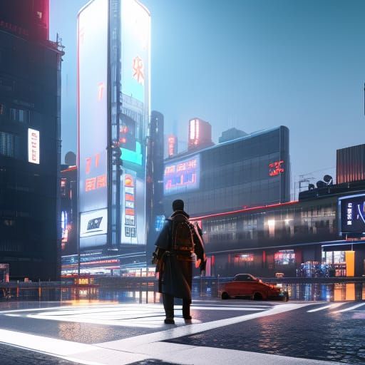 City light at night