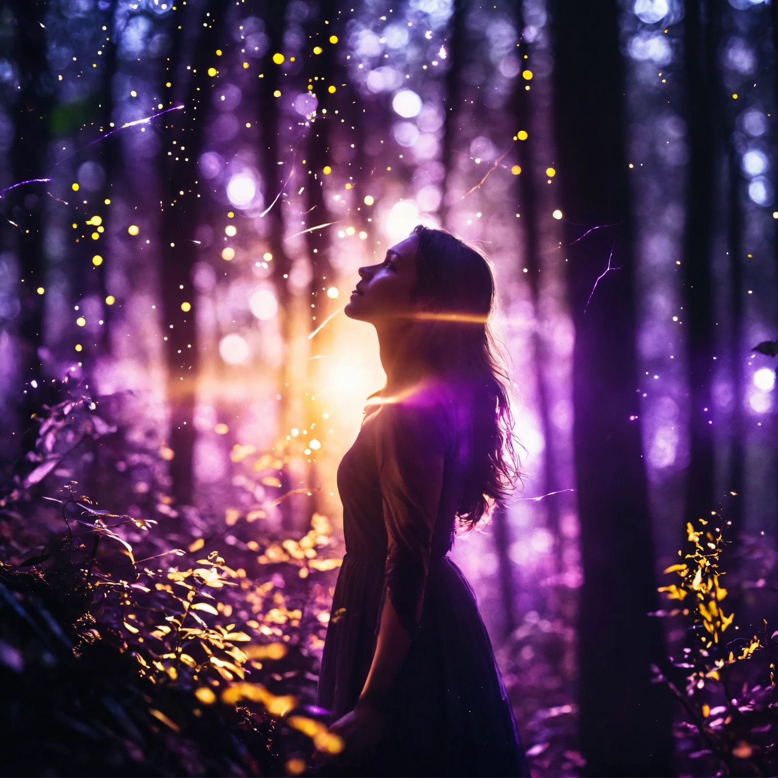 Woman in Enchanted Forest 🌳✨