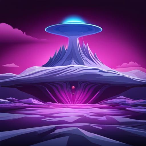 UFO connected to a planet