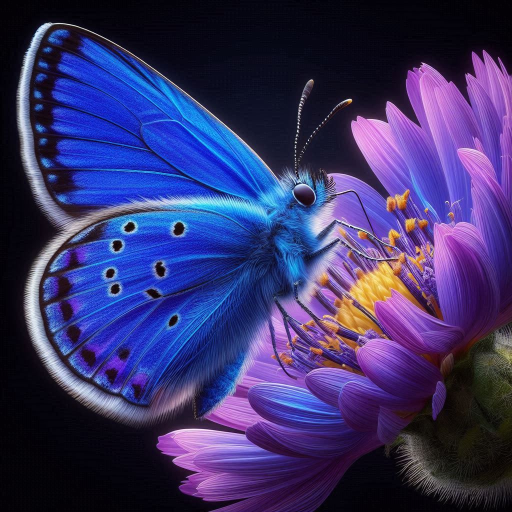 Blue Butterfly  by @Jaybee