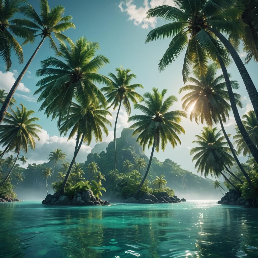 Tropical Island Paradise: Digital Matte Painting in Unreal E...