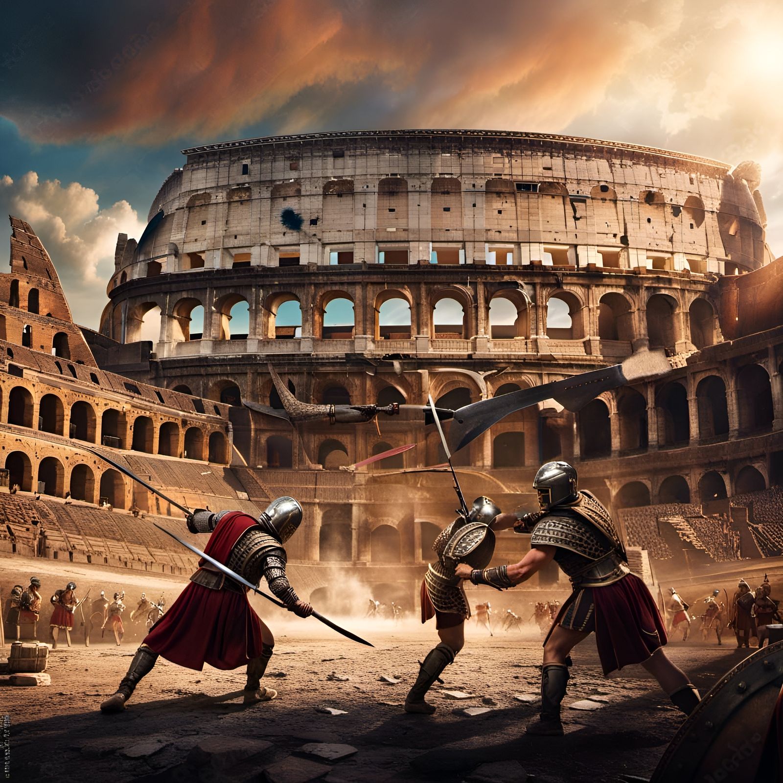 Gladiator fight - AI Generated Artwork - NightCafe Creator