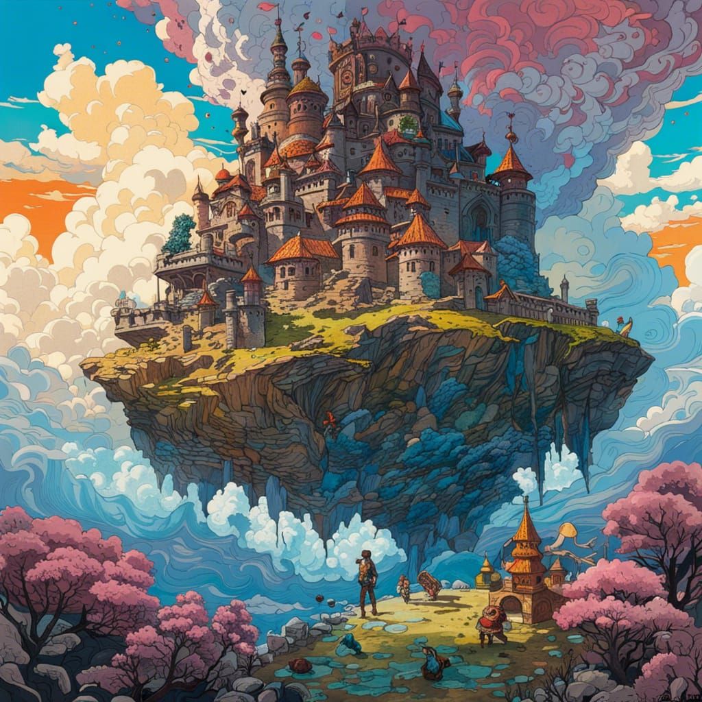 Zelda's flying castle  by @Nicolas Form