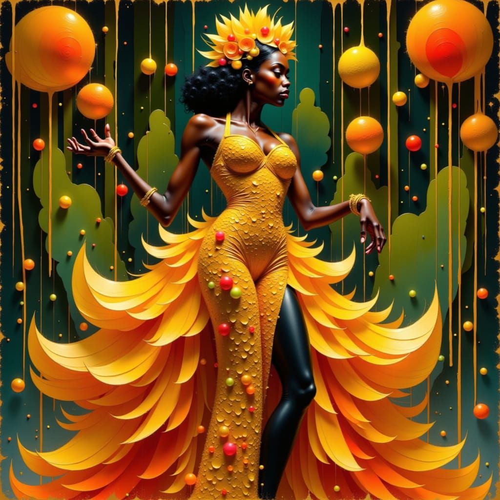 Josephine Baker The Fruit Wearing Cabaret Dancer Ebony Beauty & Intelligence Spy for Allies during World War II <lora:Trillix:1.0> 