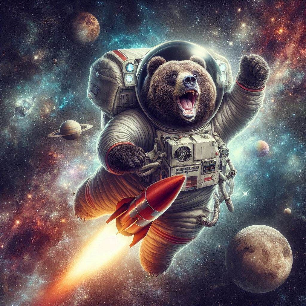 I love you to the moon than all the way to Neptune, then detour around Saturn and back. ❤️🐻