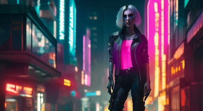 Cyberpunk Witch cyberpunk 2099 blade runner 2049 neon