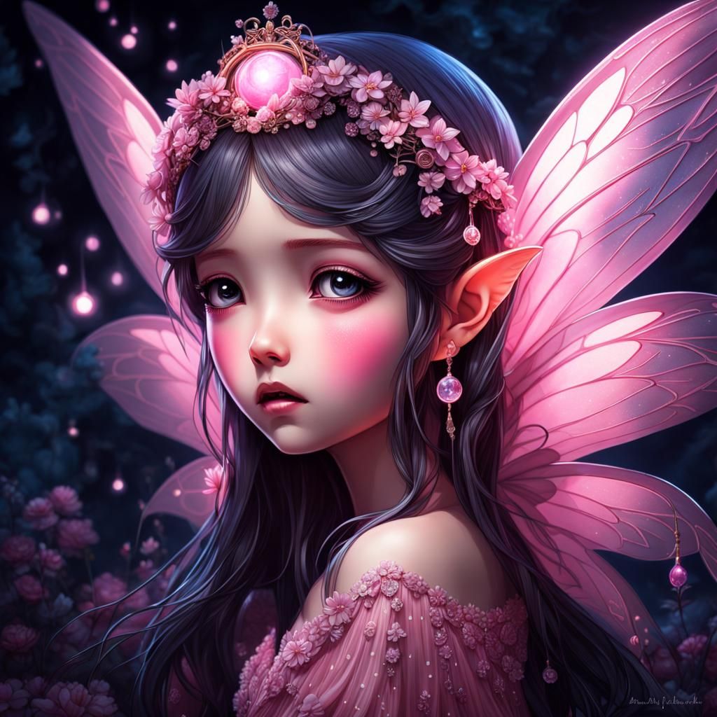 Sad little fairy - AI Generated Artwork - NightCafe Creator