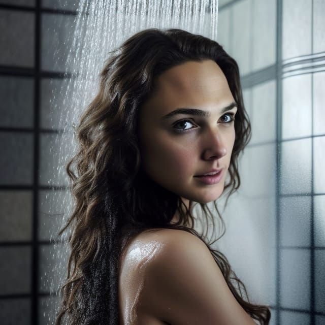 In the Shower - Gal Gadot - AI Generated Artwork - NightCafe Creator