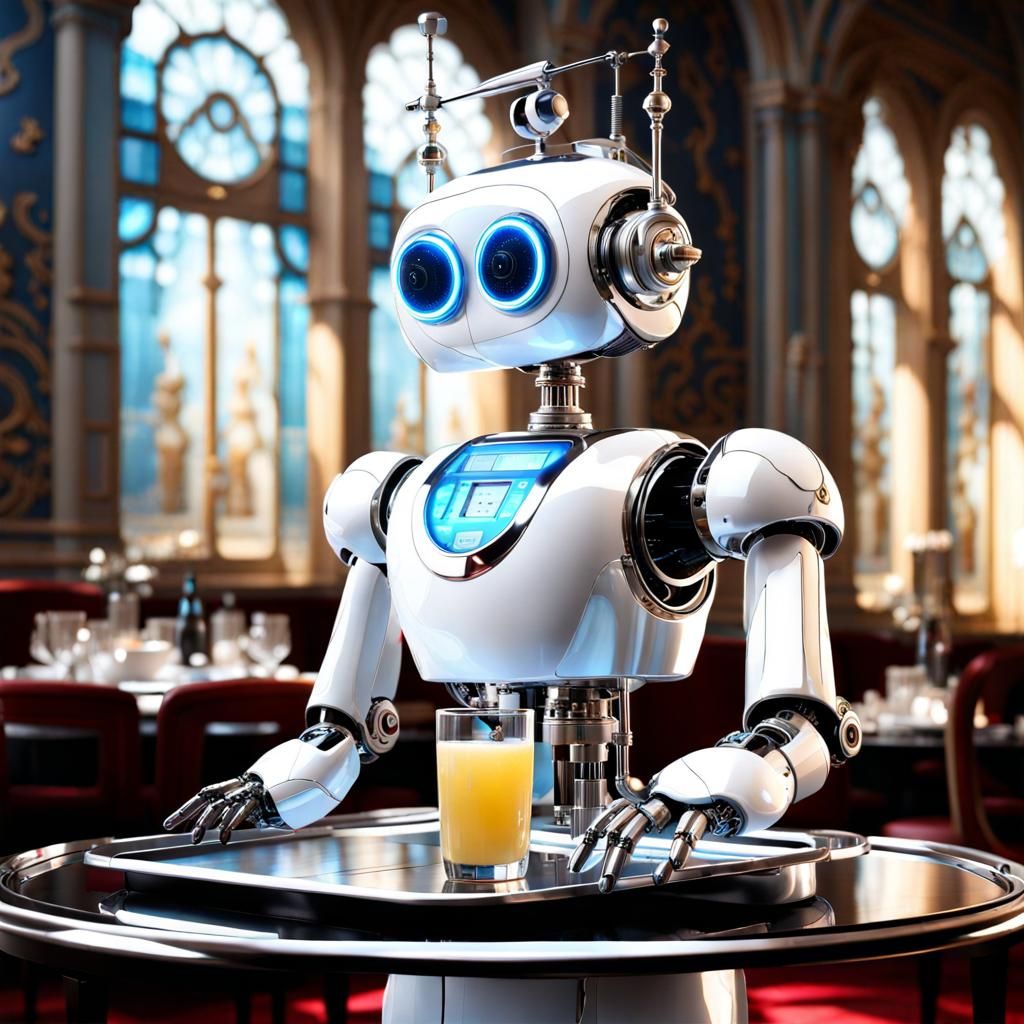 Robot Butler - AI Generated Artwork - NightCafe Creator