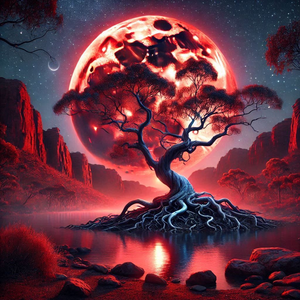 A red setting