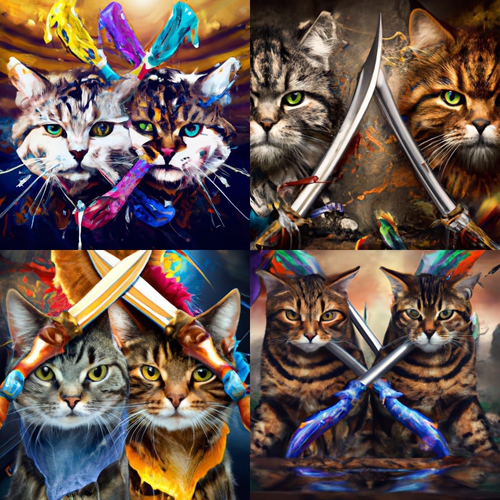 cats with rapiers
