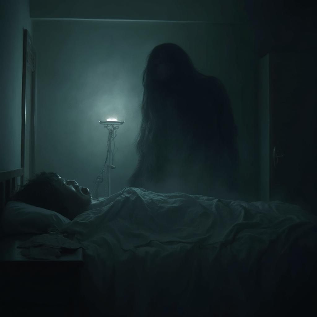 Creepy female ghost inside a man’s bedroom at 3:09 am