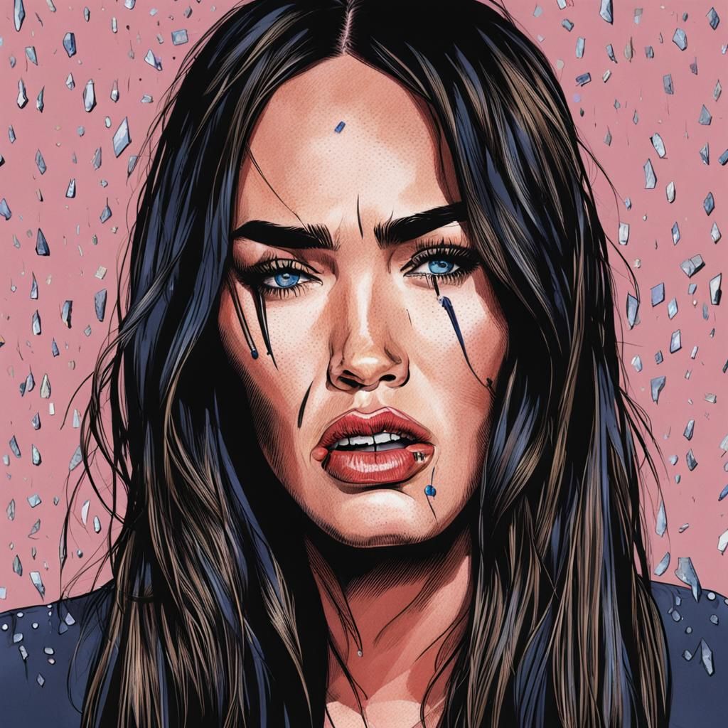 megan fox crying