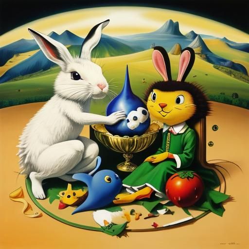 The competition between the hare and the hedgehog