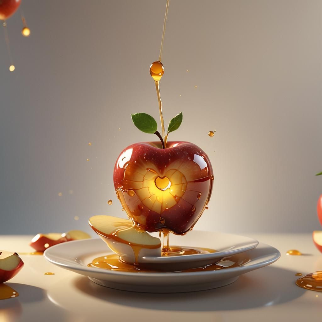 Honey Pouring from Apple: 3D Game Cinematic