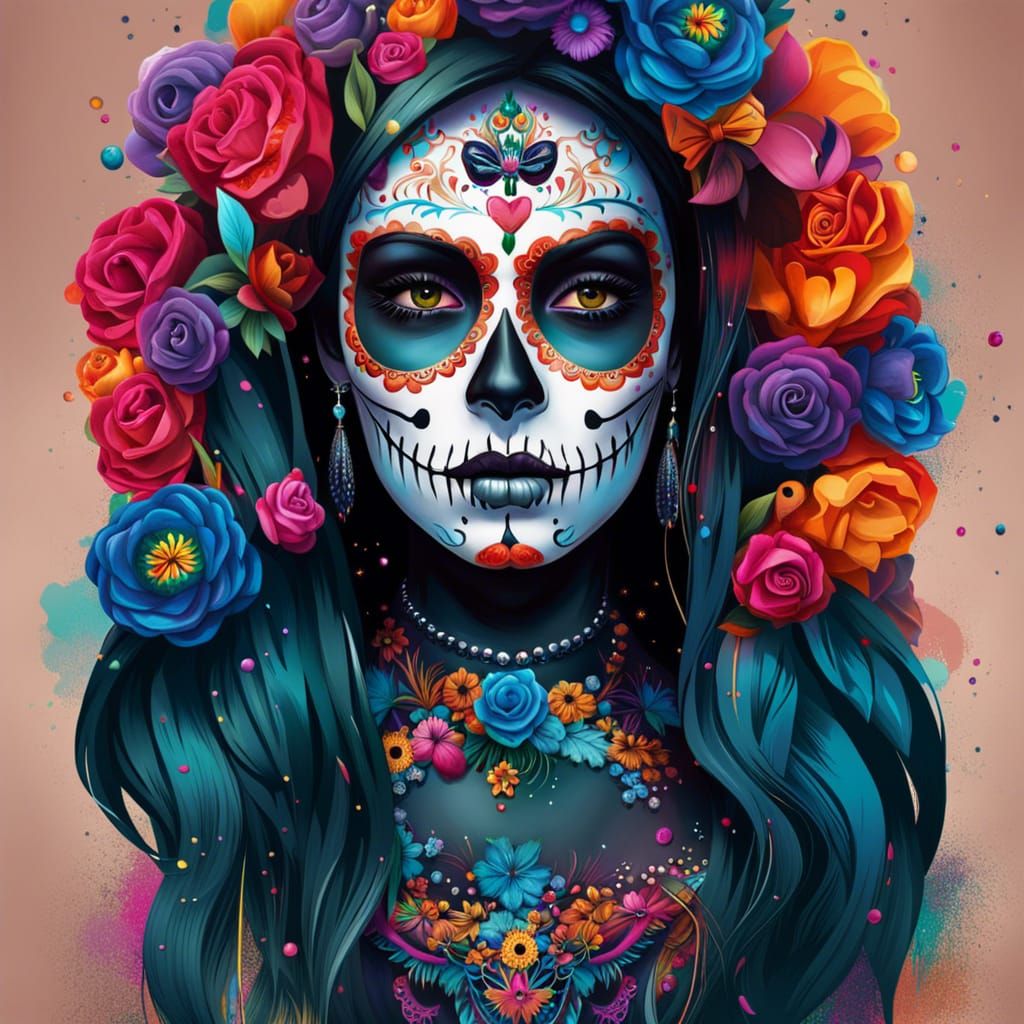 Dia de los muertos - AI Generated Artwork - NightCafe Creator