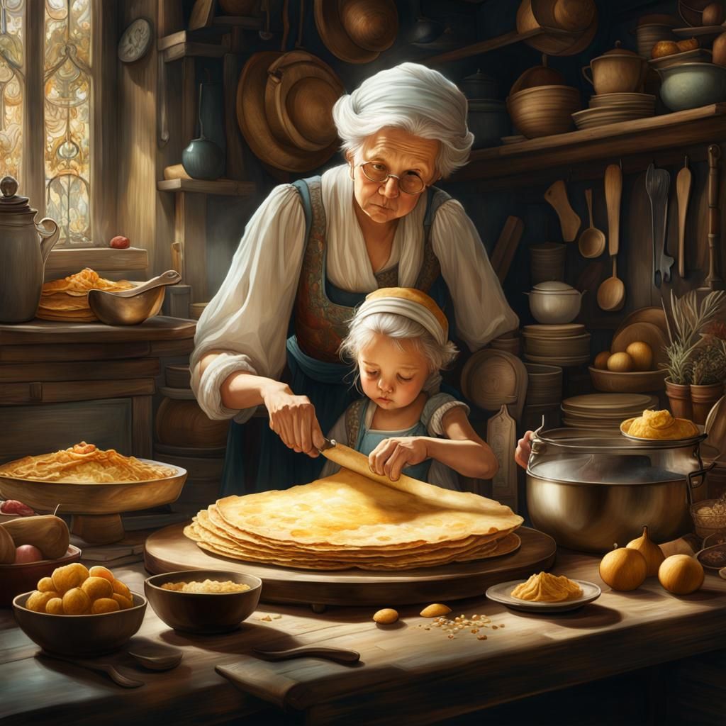 Crêpes with grand ma