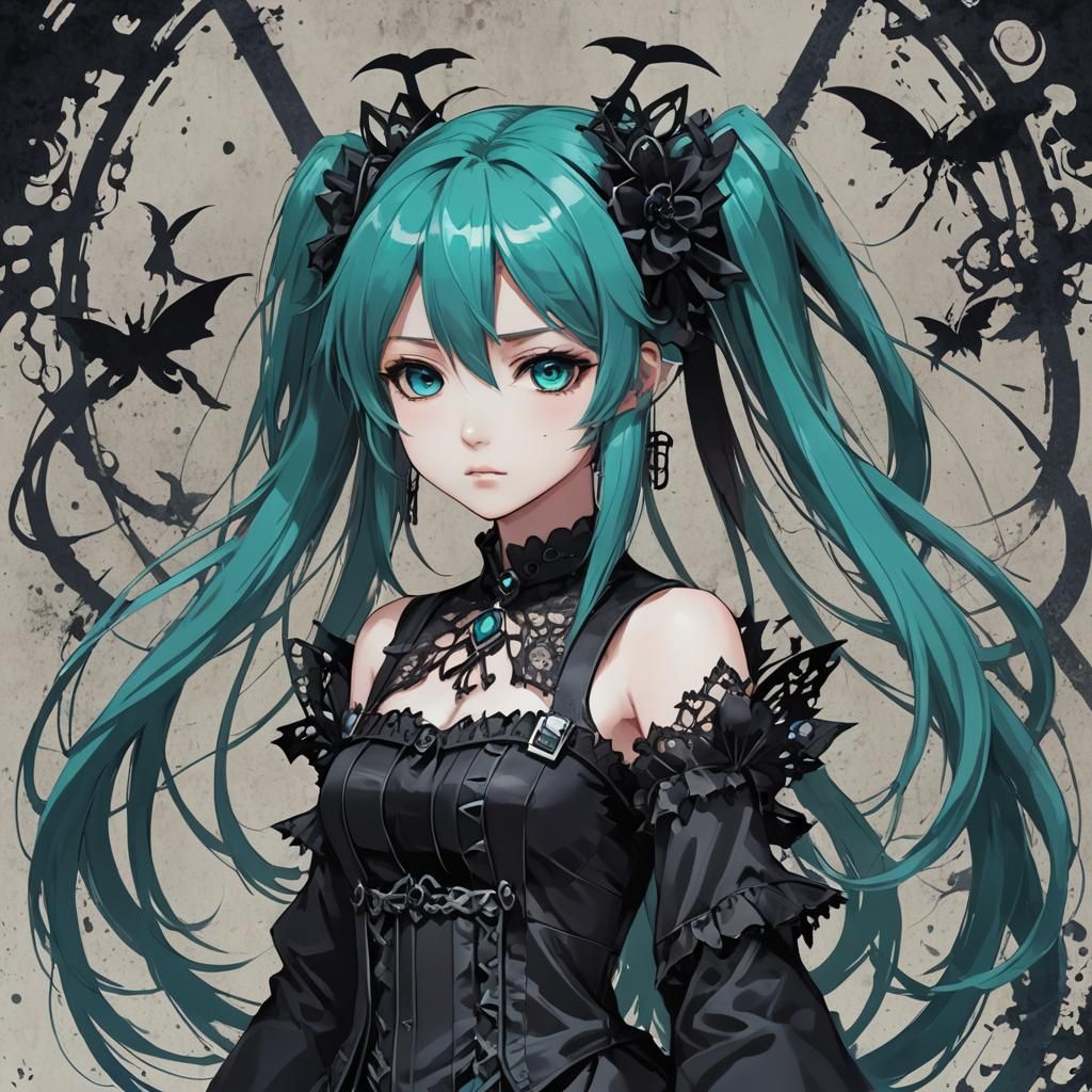 Gothic Miku Anime Key Visual Art
