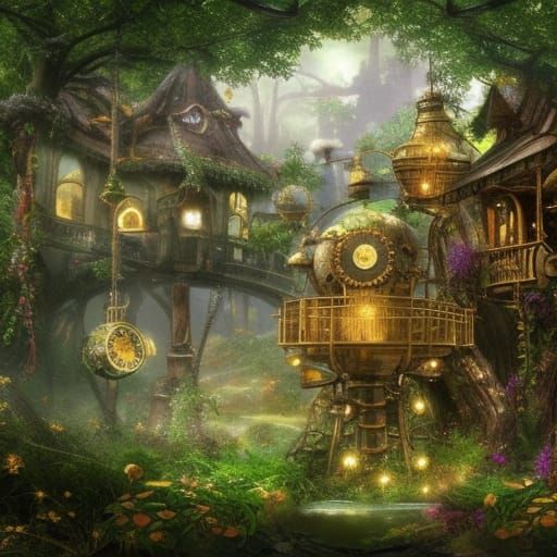 Enchanted Steampunk Forrest   by @Dylan