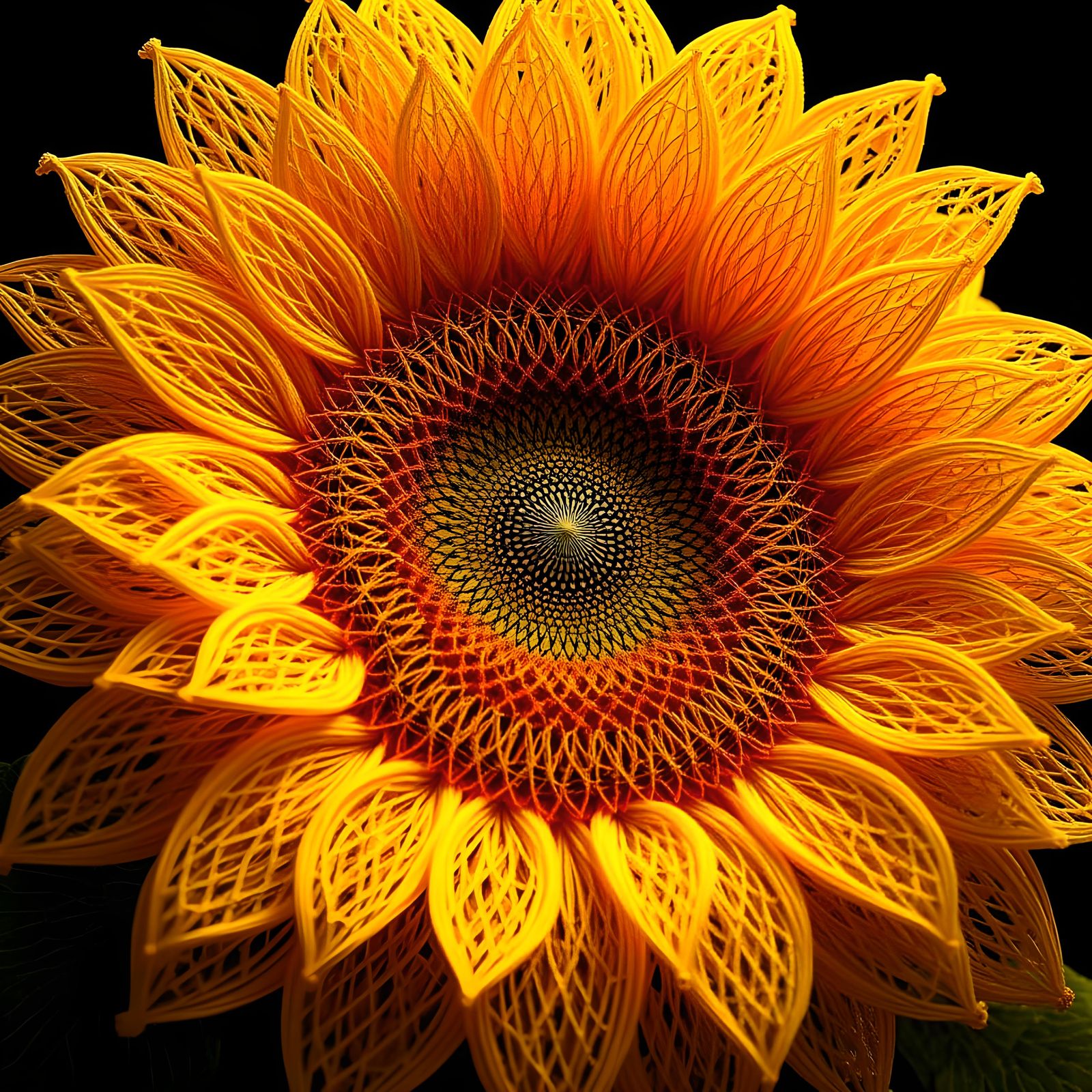 threaded sunflower  by @lawrencelot
