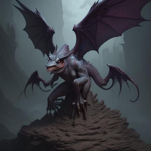 four armed winged gargoyle ...