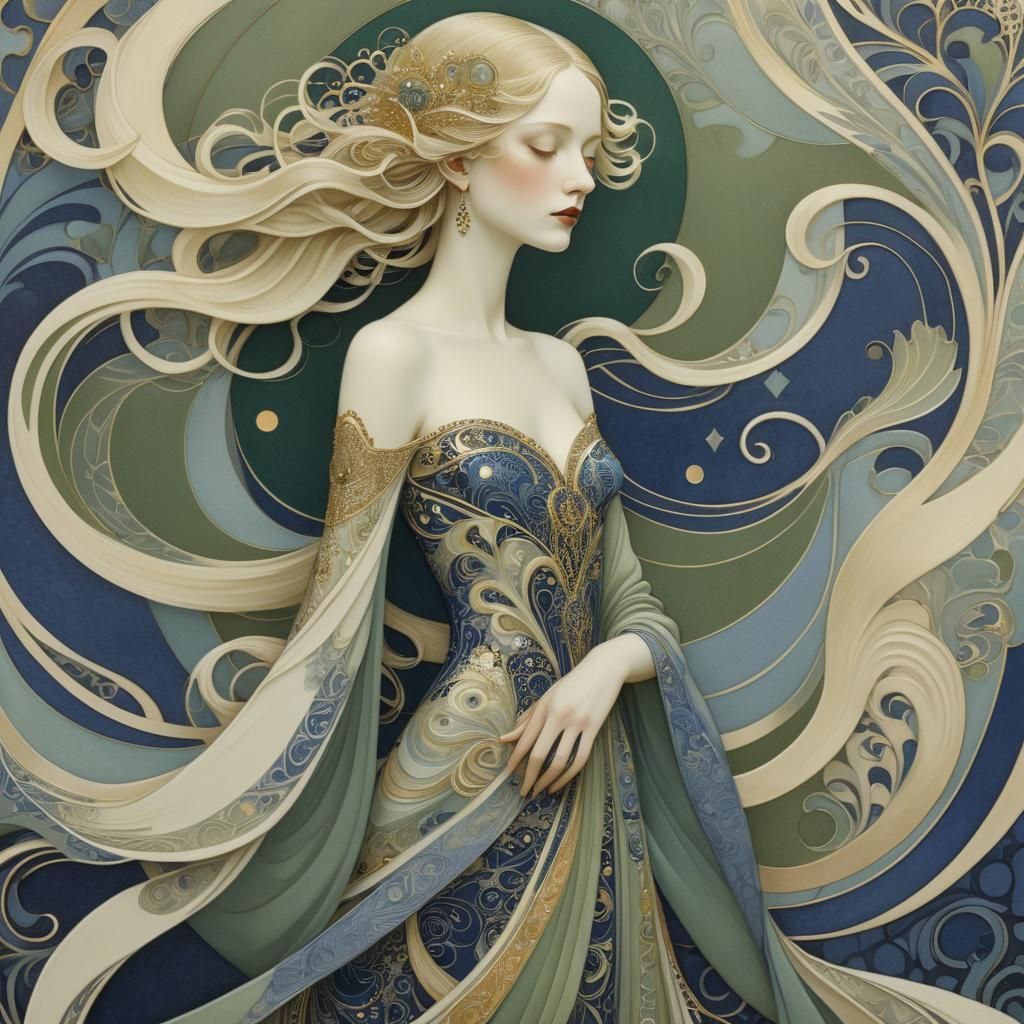 Art nouveau lady