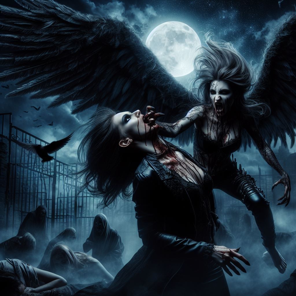 A dark vampire and her prey