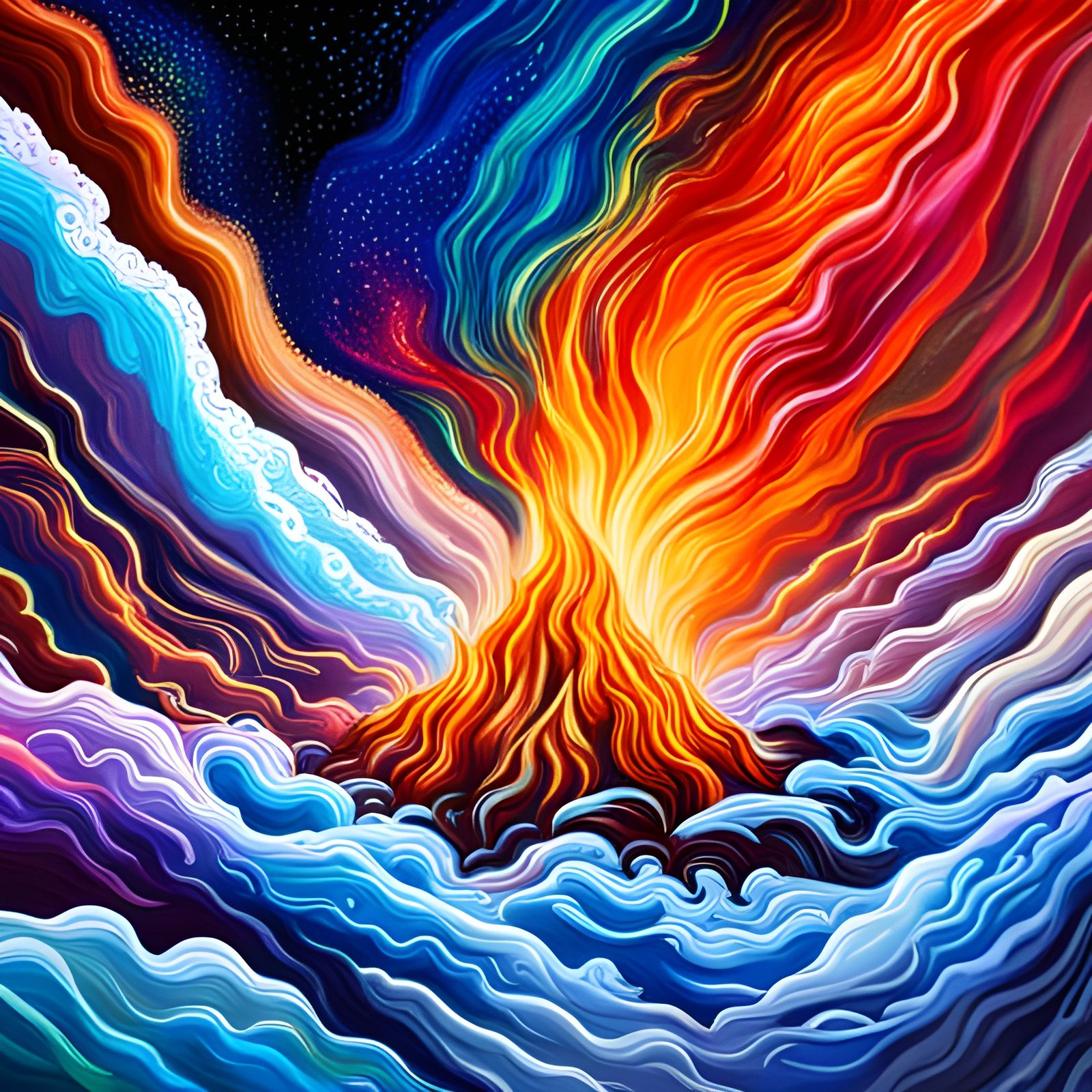 Cosmic Bonfire  by @MikThor