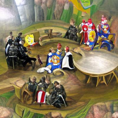 King Arthur and the knights of the round table
