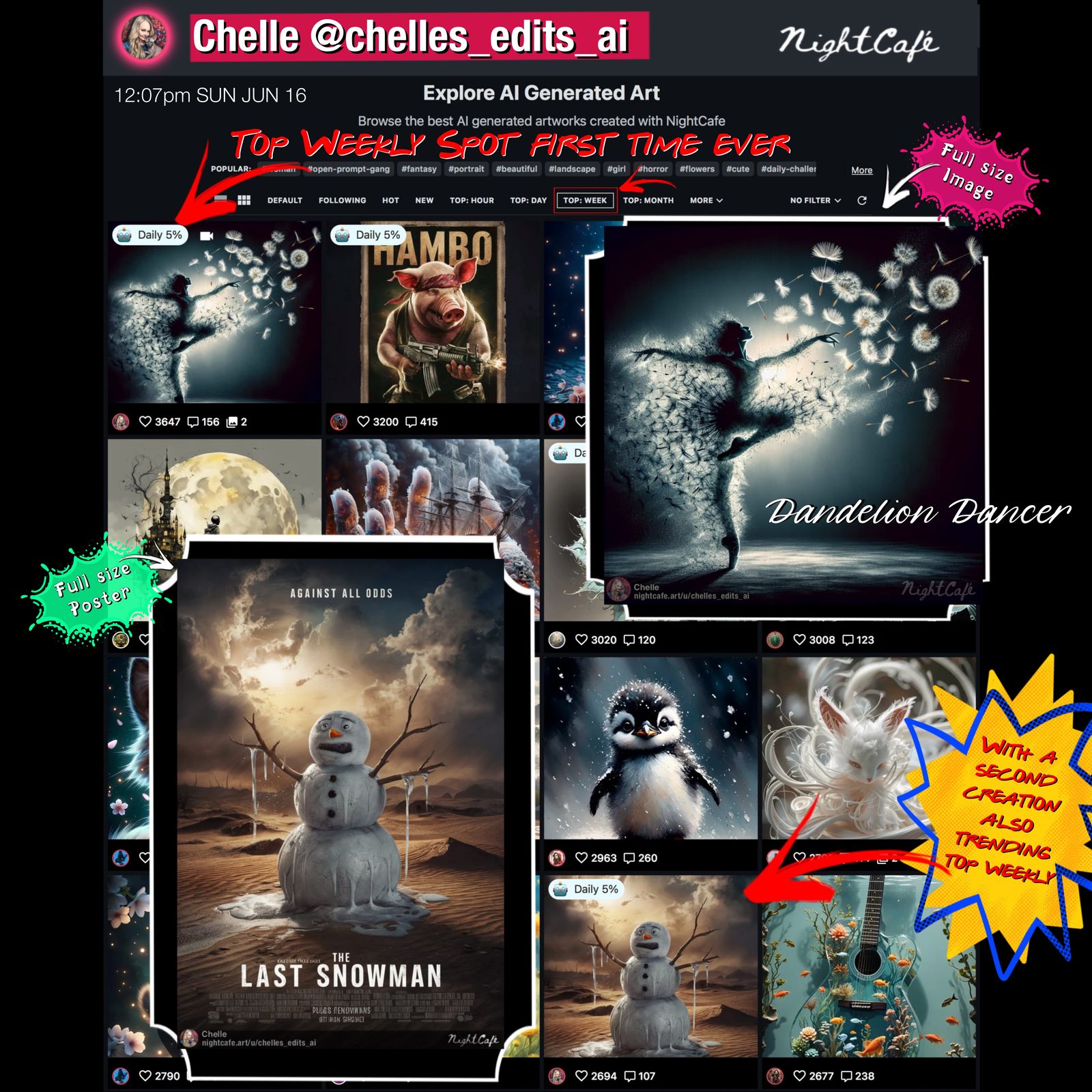 First Time as Top Weekly - And Second Image Trending Too!