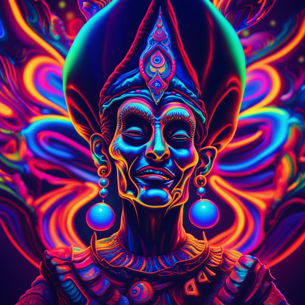 Hyperreslistic hyperdetailed 8k trippy vibrant colors badass...