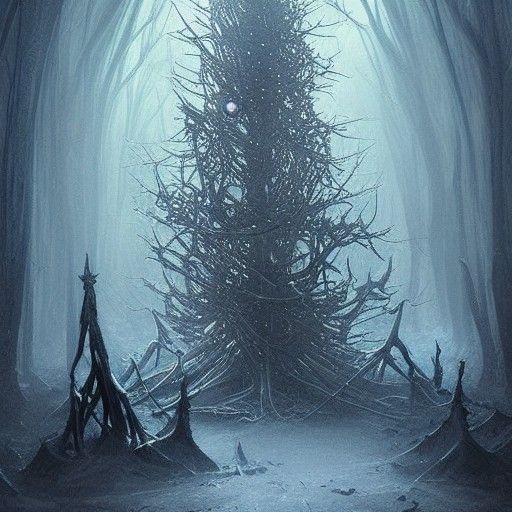 A Christmas tree made from
Human bones. Eldritch eldritch ho...