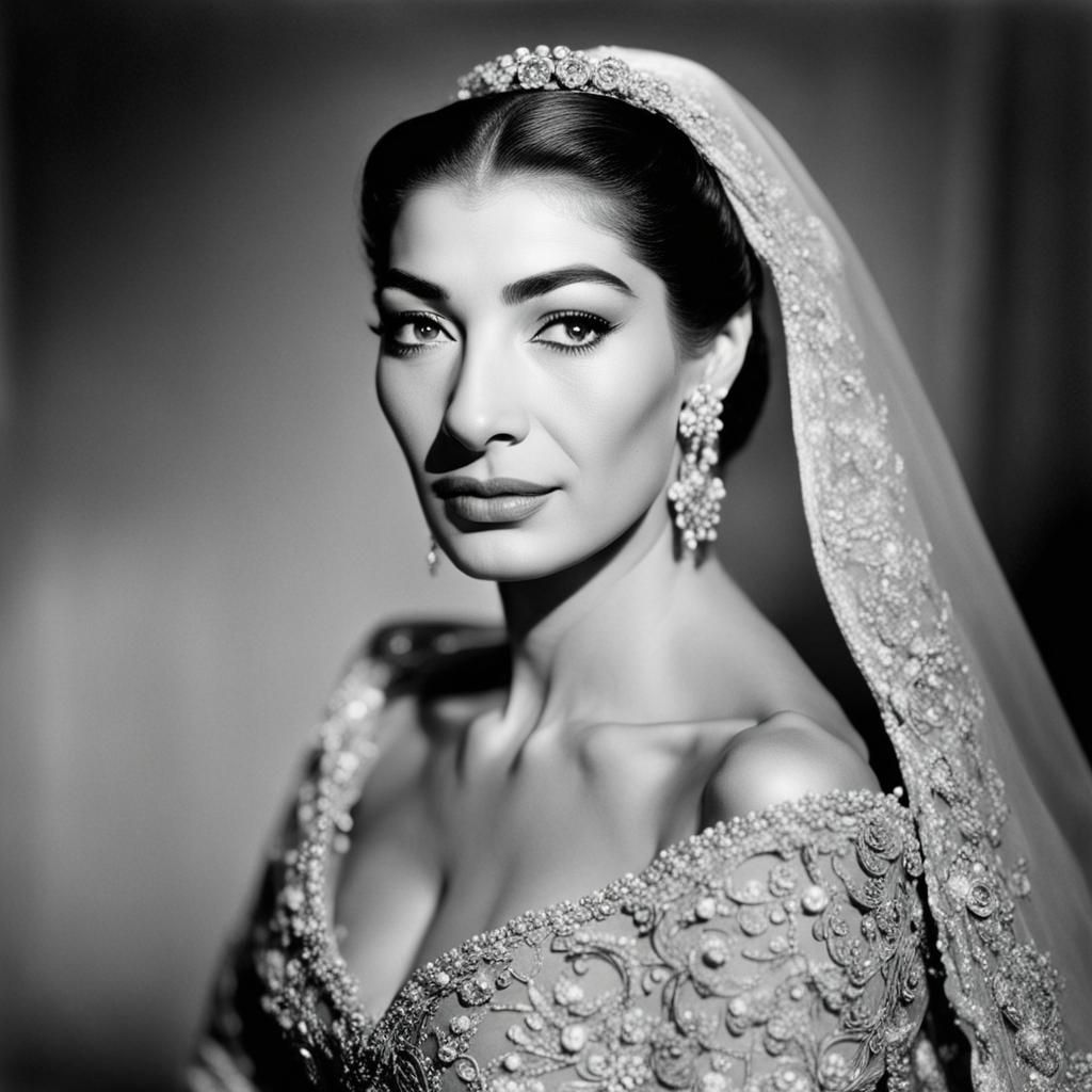 Maria Callas beautiful glamour AI Generated Artwork NightCafe Creator