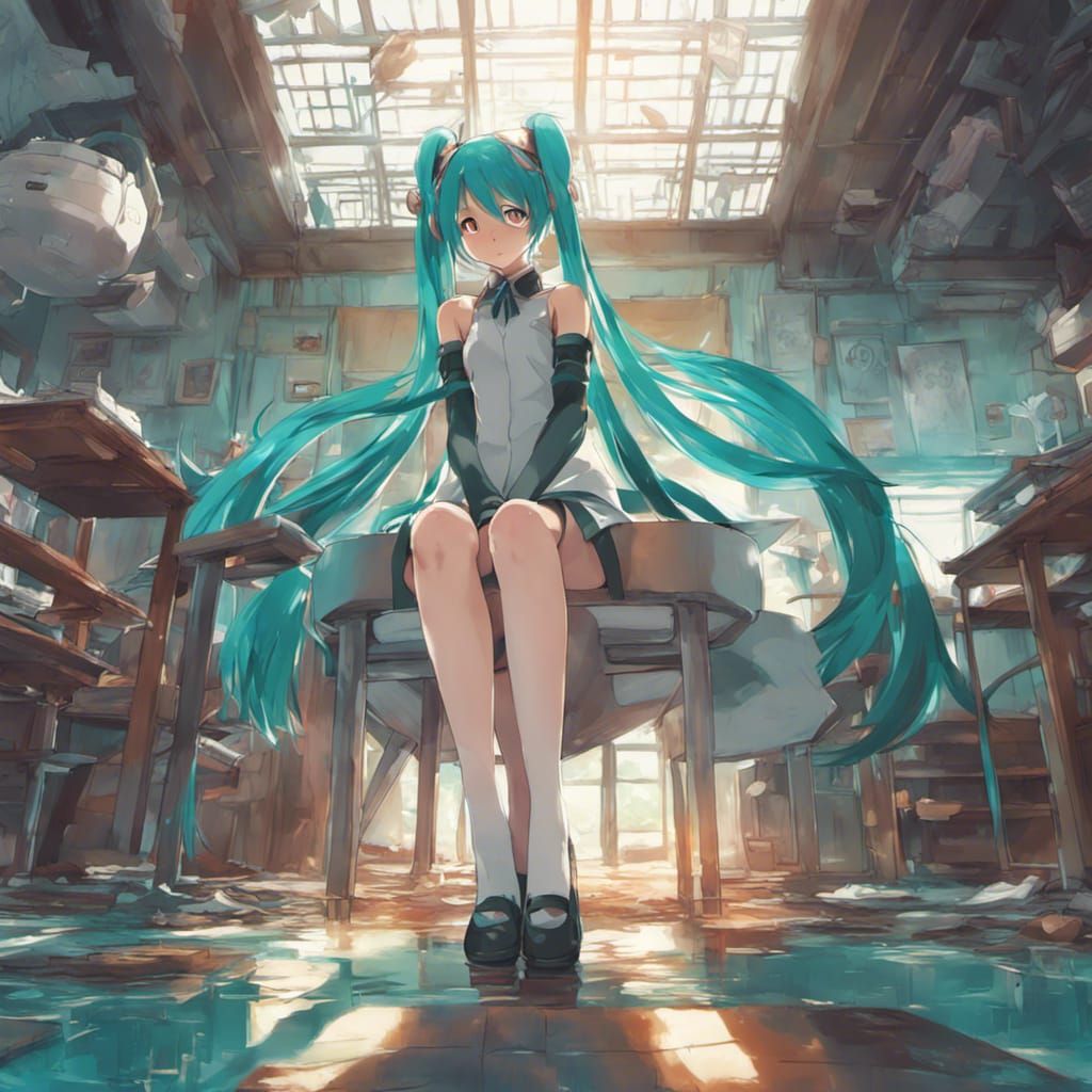 Hatsune Miku, Latex stockings, feet - AI Generated Artwork - NightCafe  Creator