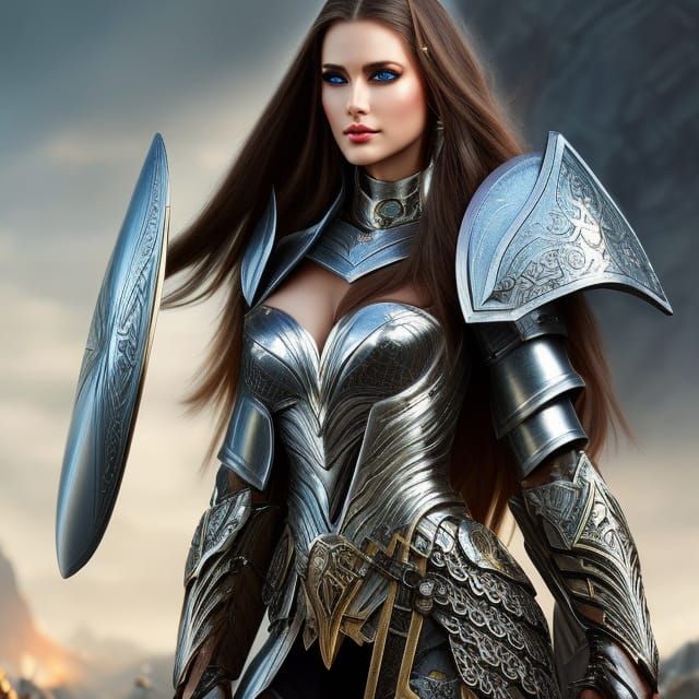 Elf Shield maiden - AI Generated Artwork - NightCafe Creator