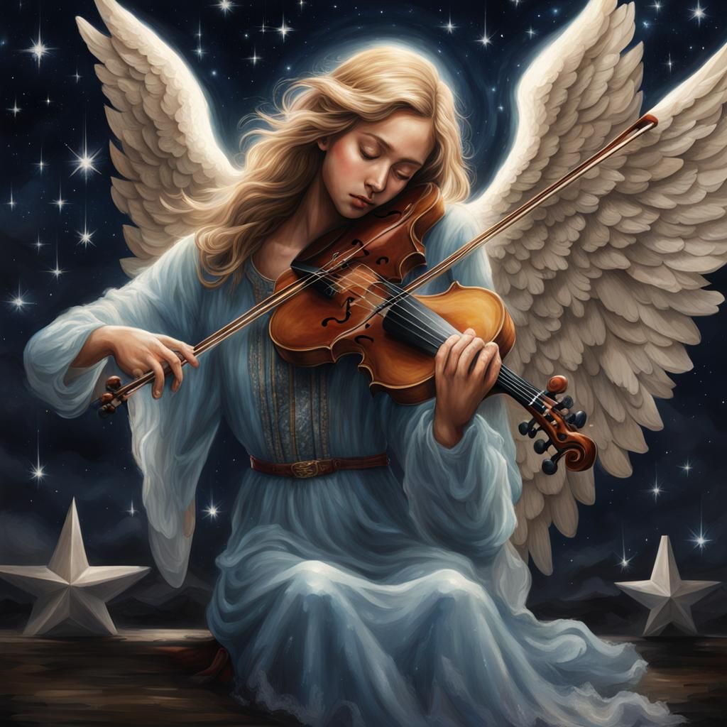 Violins playing  ' and the angels crying'
When the stars ali...