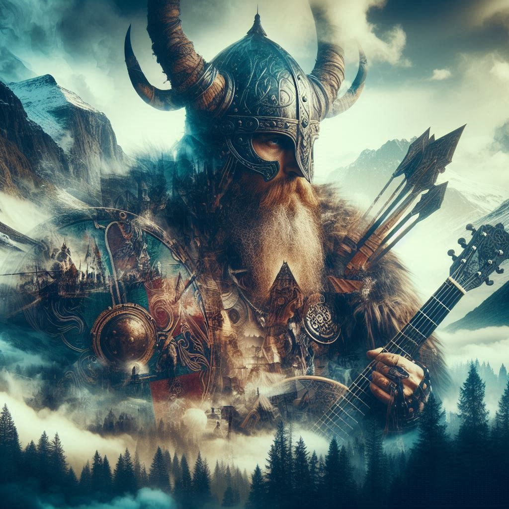 double exposure beautiful fantasy portrait landscape..