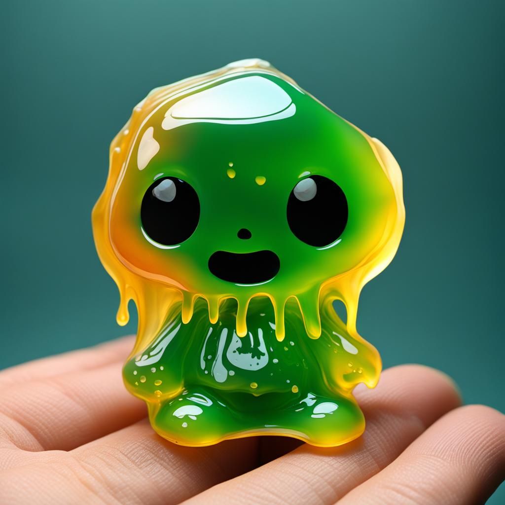 chibi ,melted wax, translucent