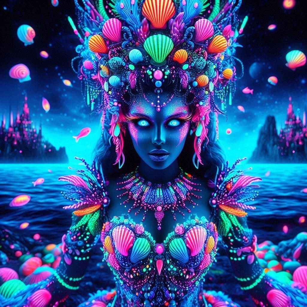 Mermaid witch ashore