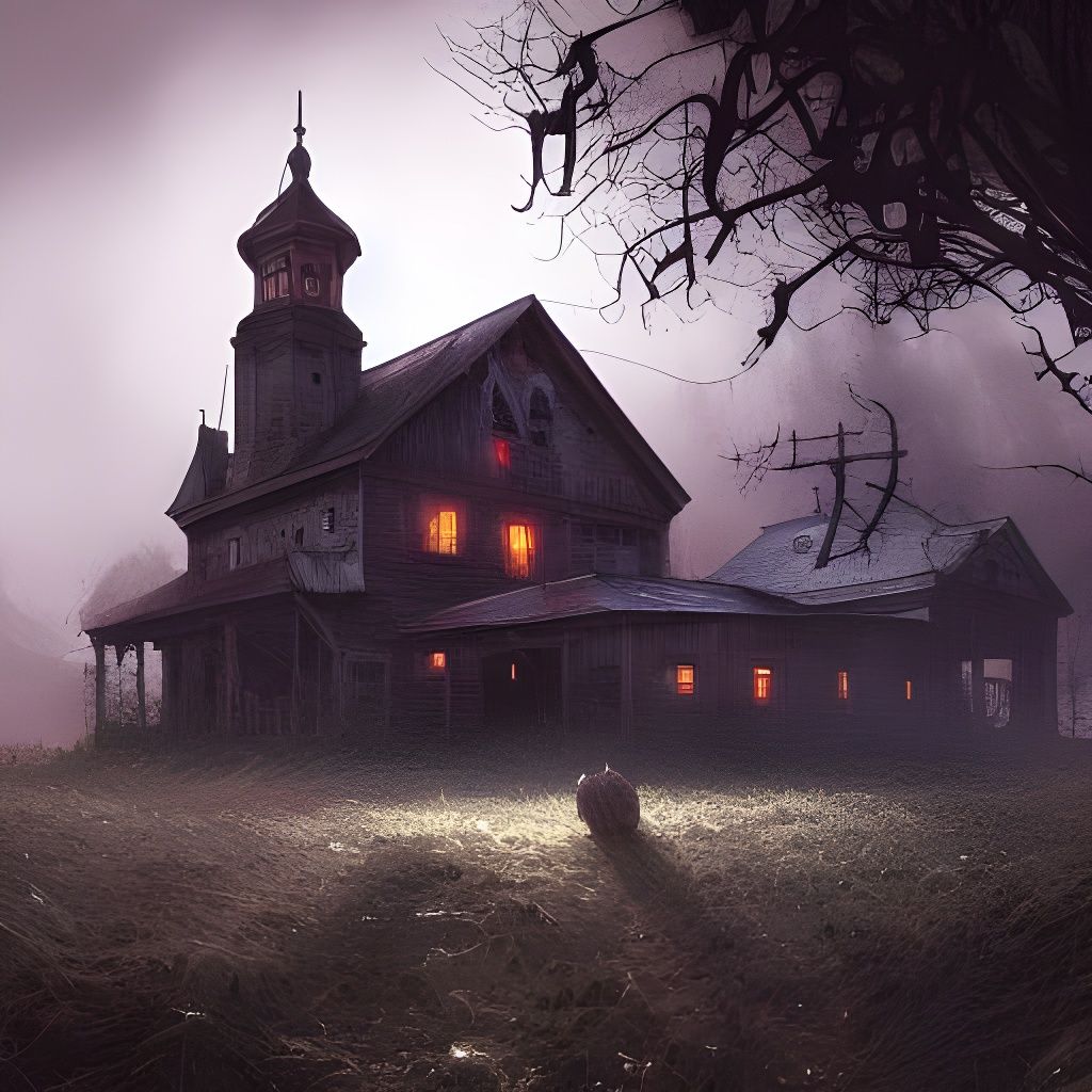 Haunted Farm House - AI Generated Artwork - NightCafe Creator