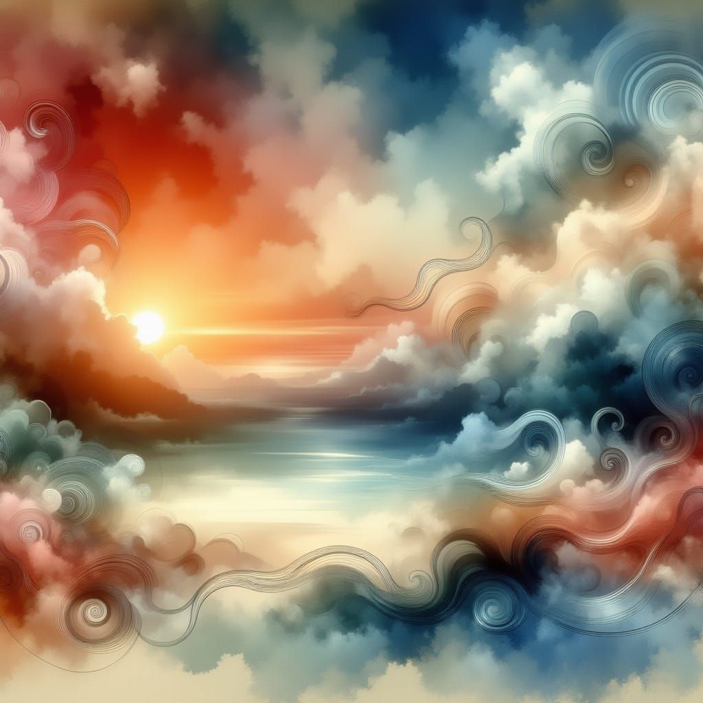 Dreamwash Dreamscape Mindscape landscape beach sunset  <lora:fluxwash:1.3>