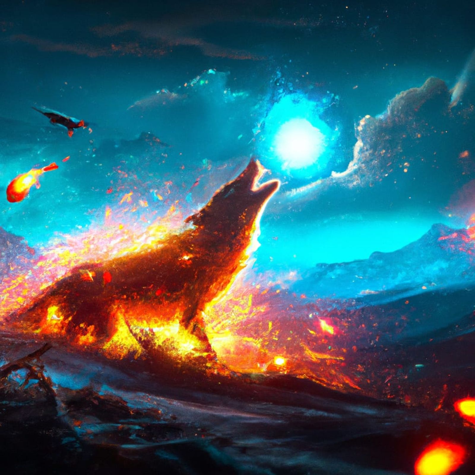 water wolf and fire wolf