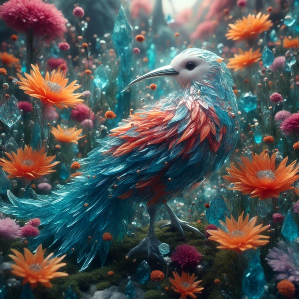 <lora:crystalclear:1.0> Birds of paradise all in a field