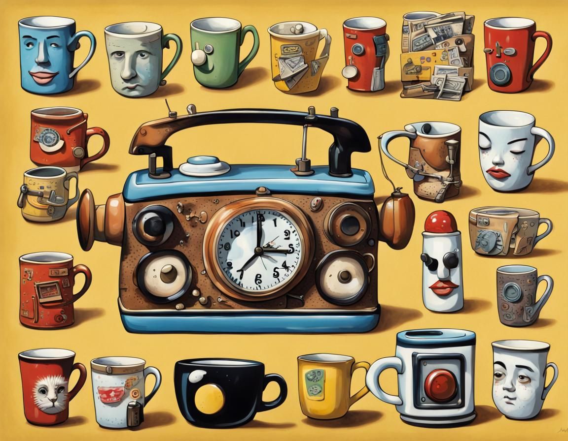Lowbrow cups AI Generated Artwork NightCafe Creator