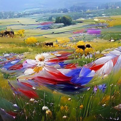 Beautiful flower meadow