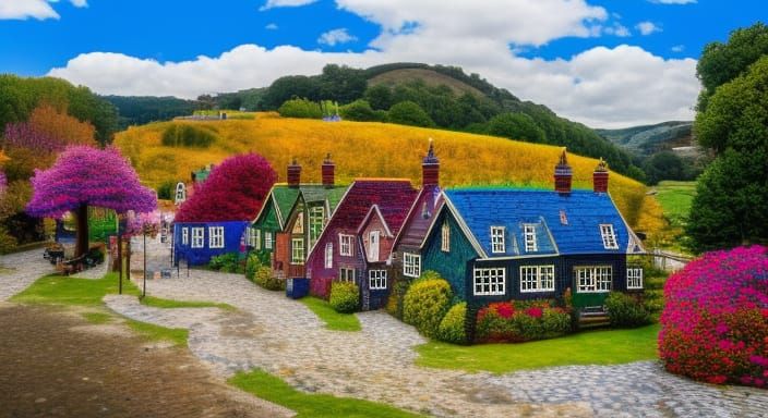 Colorful Cottages and Cobblestones