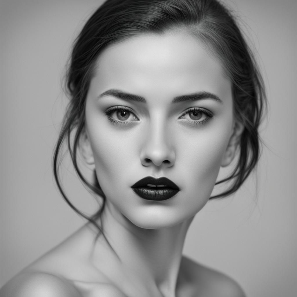 Young Women Head and Shoulders Portrait - AI Generated Artwork ...